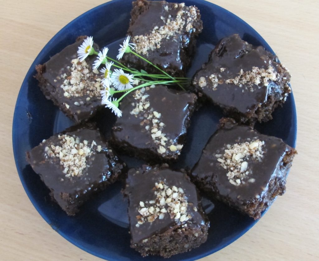 Eggless Carob and almond cake