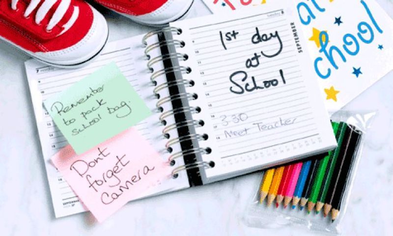 back to school organiser