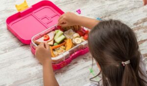 primary school making lunchbox