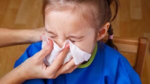 hay fever attack tissues on nose